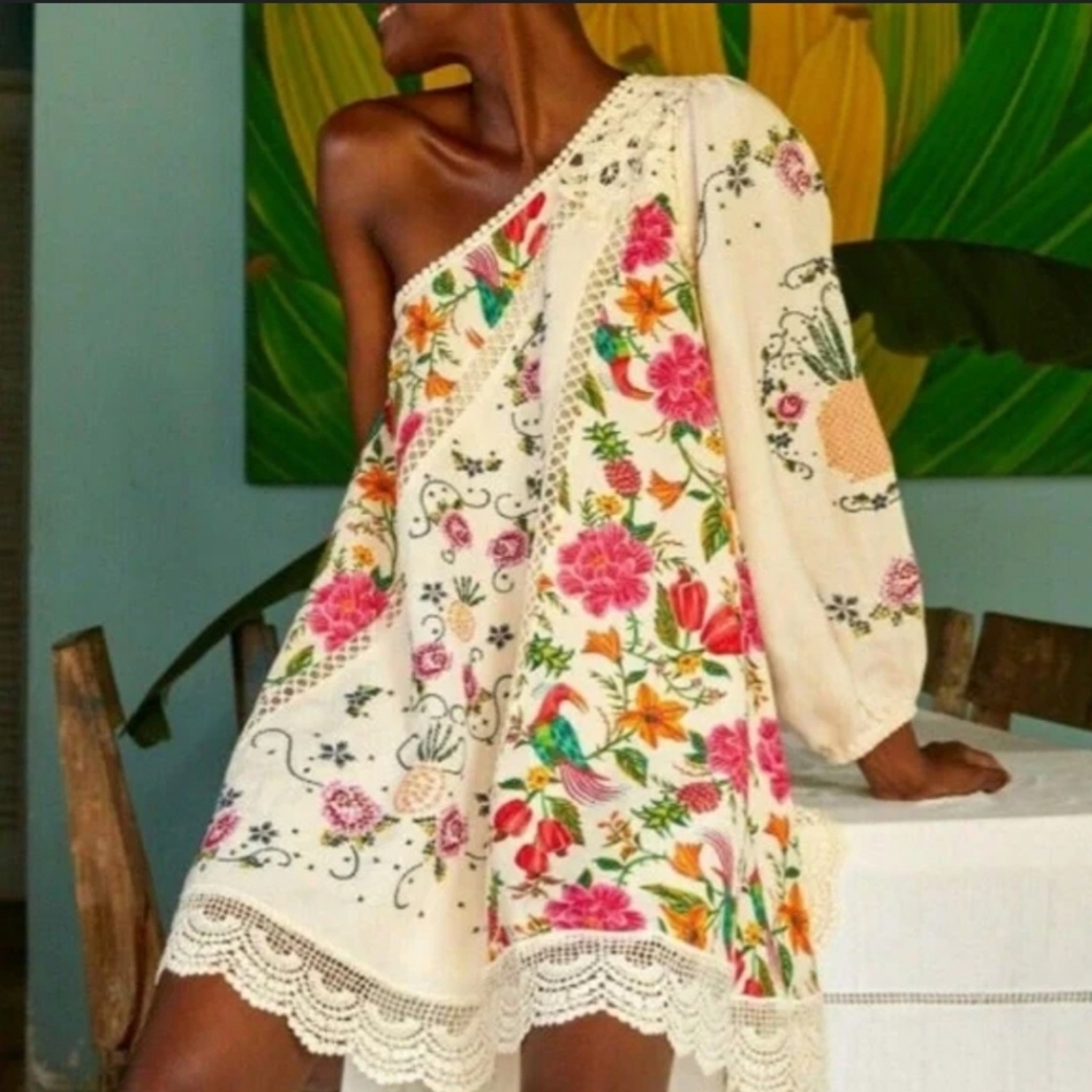 Farm Rio x Anthropologie Toucan Garden Dress